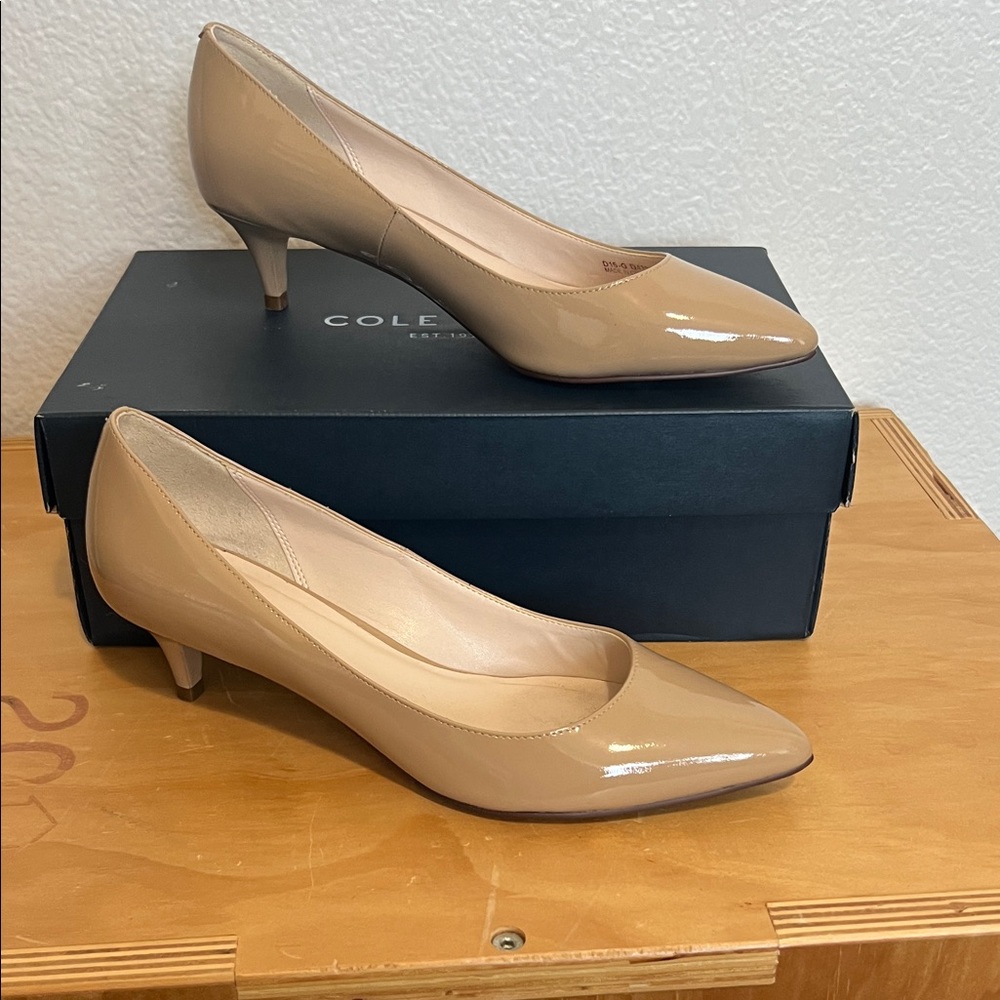 SOLD Cole Haan Women's Beige Patent Heels